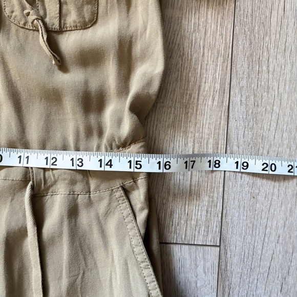 Armani Exchange Zip Front Adjustable Khaki Jumpsuit Romper Womens 4 Utility Y2K - Picture 8 of 13